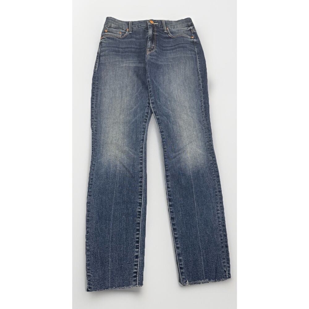 Mother Size 27 Blue Walking on Coals High Waisted Looker Ankle Fray Jeans